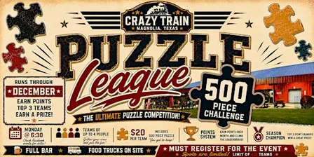 League - Jigsaw Puzzle Night at Crazy Train 500 Piece