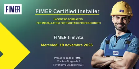 FIMER Certified Installer - 18 novembre 2026