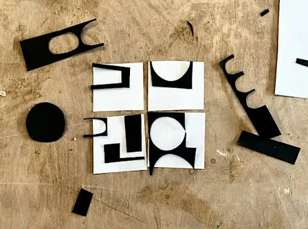 Set of Tiles - Decal Cut Collage Workshop