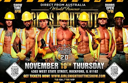 Australia's Girls Night Out Live: Magic Mike Experience in Rockford,IL!