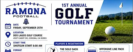 RAMONA RAMS FOOTBALL 1ST ANNUAL GOLF TOURNAMENT