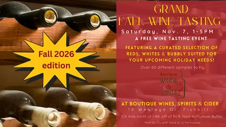 Grand Fall Wine Tasting 2026 at Boutique