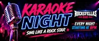 KARAOKE NIGHT AT ROCKEFELLAS BAR!