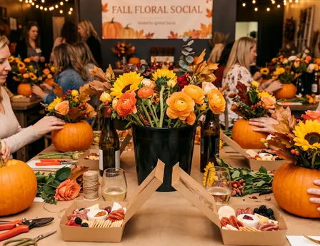 The Fall Floral Social: Hands-On  Pumpkin Floral Design Workshop