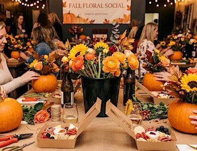 The Fall Floral Social: Hands-On  Pumpkin Floral Design Workshop