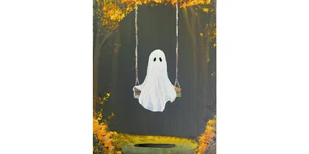 Swing into Halloween - ghost painting class