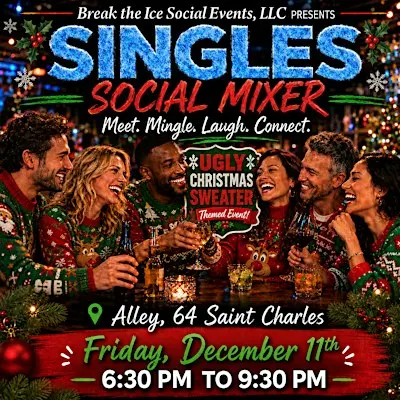 Singles Social Mixer St. Charles, IL Alley 64 Ugly Christmas Sweater Party