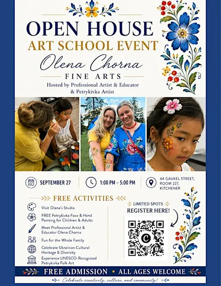The Open House at Olena Chorna Fine Arts Petrykivka Artist School- FREE