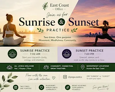 Golden Hour Vinyasa Yoga | East Coast Yoga
