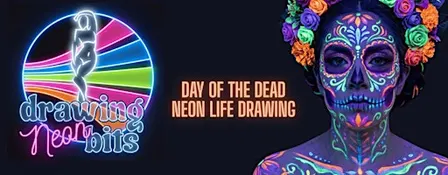 Drawing Neon Bits: Day of the Dead Neon Life Drawing, in Leigh on Sea