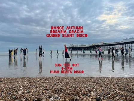 Dance Autumn -Rosaria guided silent disco . Low tide sands East of the pier