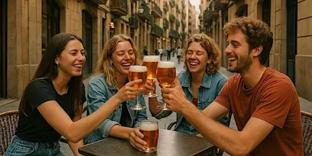 Language exchange and make new friends in Barcelona at Jardinet Gracia