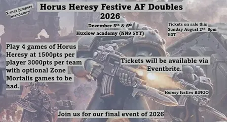 Festive Doubles GFTW…. Traitor Ticket  Hours Heresy