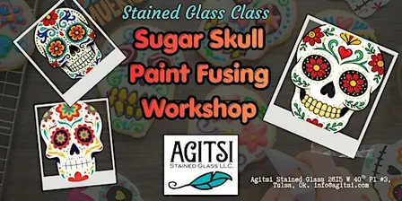 Stained Glass Painted Sugar Skull, 2 Day Workshop