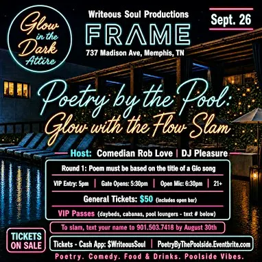 Poetry by the Pool: Glow with the Flow Poetry Slam