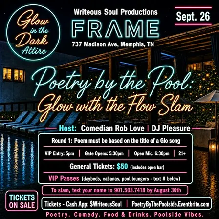 Poetry by the Pool: Glow with the Flow Poetry Slam