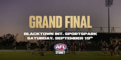 2026 AFL Sydney Finals Series: Sat 19th September @ Blacktown ISP Oval 1