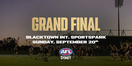 2026 AFL Sydney Finals Series: Sun 20th September @ Blacktown ISP Oval 1