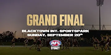 2026 AFL Sydney Finals Series: Sun 20th September @ Blacktown ISP Oval 1