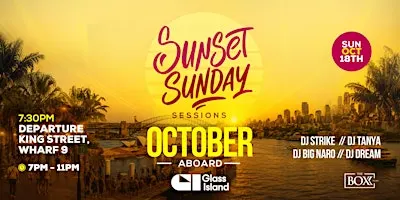 Sunset Sunday Sessions | Glass Island | Sun 18 Oct 2026