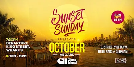 Sunset Sunday Sessions | Glass Island | Sun 18 Oct 2026