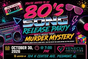Totally Awesome 80’s Murder Mystery Dinner, Piedmont, Al