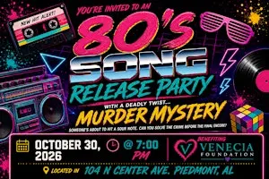 Totally Awesome 80’s Murder Mystery Dinner, Piedmont, Al