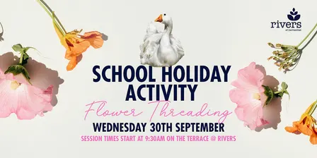 School Holiday Activity - Flower Threading