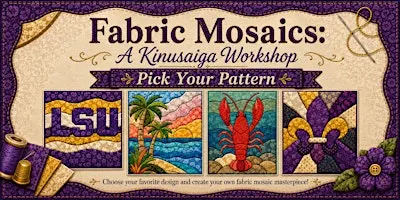 Fabric Mosaics: A Kinusaiga Workshop — Pick Your Pattern