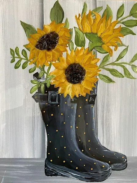 Fall Paint n' Sip: Sunflowers in Boots