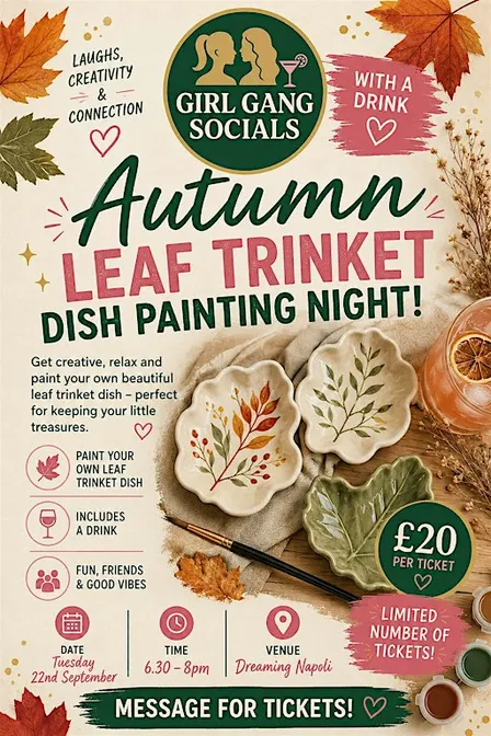 Autumn trinket dish painting