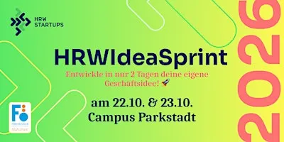 HRWIdeaSprint 2026 – Entwickle in nur 2 Tagen deine eigene Geschäftsidee!