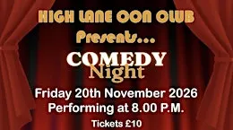 Comedy Night at High Lane, Friday 20th November 2026