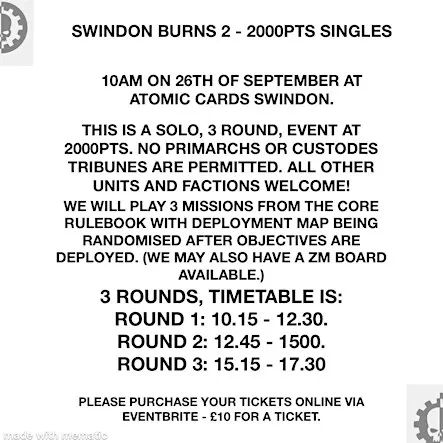 Swindon Burns 2 (Horus Heresy event)