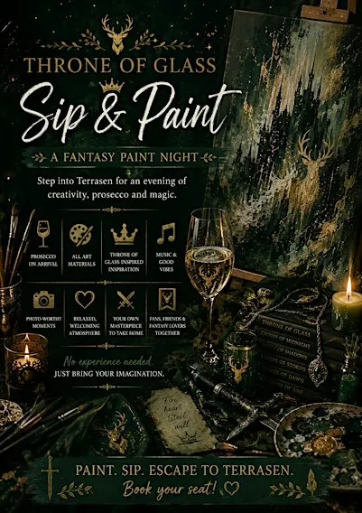 A Throne of Glass Sip & Paint on Large Canvas