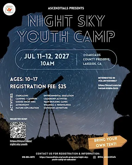 2027 Night Sky Youth Camp at Oakoasis County Preserve