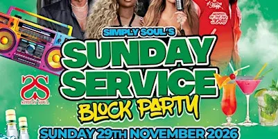 Simply Soul Sunday Block Party - 29th November 2026 - Birmingham