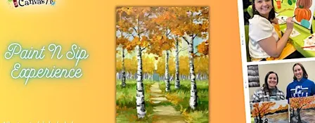 Fall Birch Trees- Flos Belmont-Paint and Sip