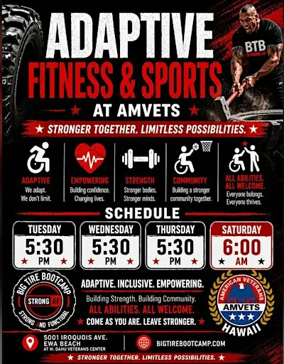 Adaptive Fitness & Sports - Big Tire Bootcamp at AMVETS Hawaii