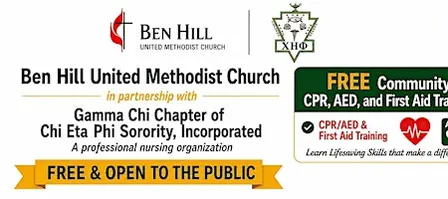 Free Community CPR, AED, and First Aid Training