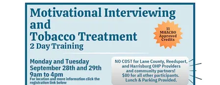 Motivational Interviewing and Tobacco Treatment – 2 Day Training