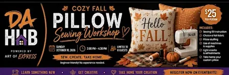 Cozy Fall Pillow Sewing Workshop- beginner friendly
