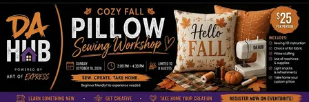 Cozy Fall Pillow Sewing Workshop- beginner friendly