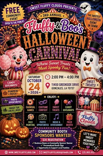 Sweet Fluffy Clouds “Fluffy & Boo” Halloween Carnival