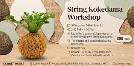 String Kokedama plant workshop
