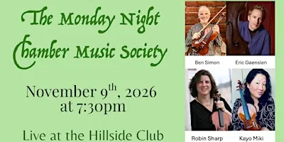 Monday Night Chamber Music Society - The Sharp String Quartet