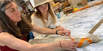 Flax spinning training with Amanda Hannaford