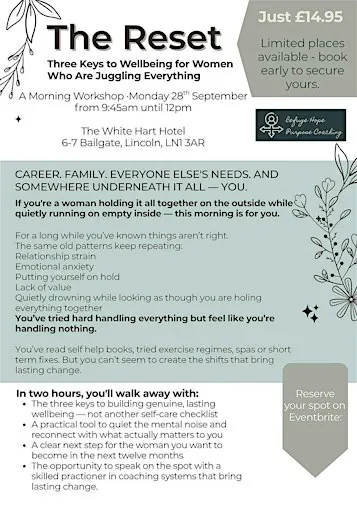 The Reset - 3 keys to lasting wellbeing for women juggling everything