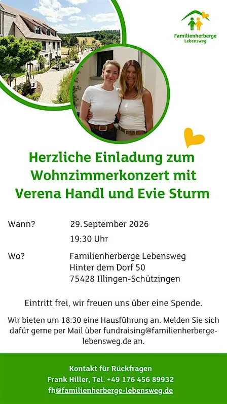 Wohnzimmerkonzert mit Verena Handl und Evi Sturm