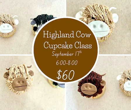 Highland Cow Cupcake Class